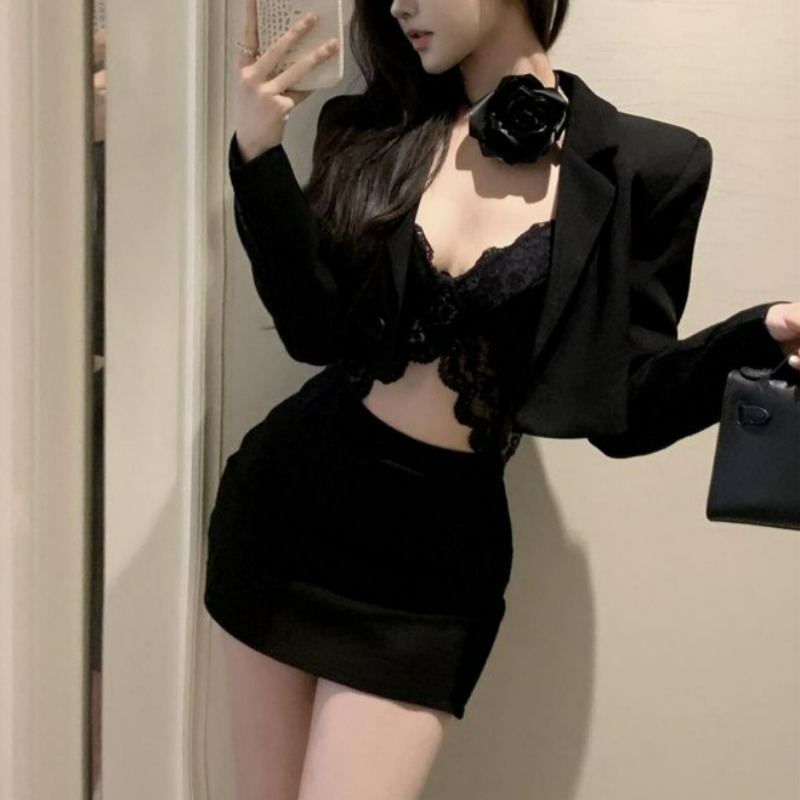 Black Spring Blazer Lace Brale - Lace Bralette Set recensie en prijs