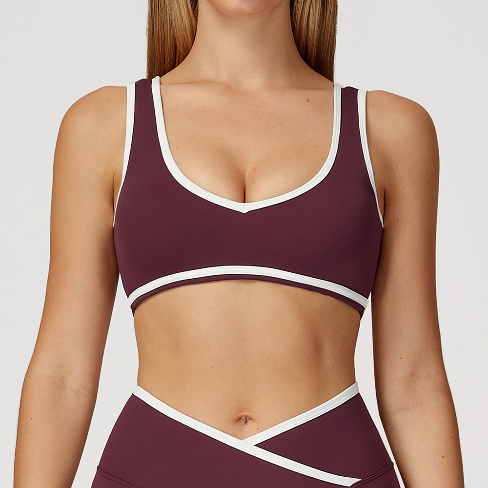 V-Neck Sports Bra Women Top Pu - Plunge Bra Push Up recensie en prijs