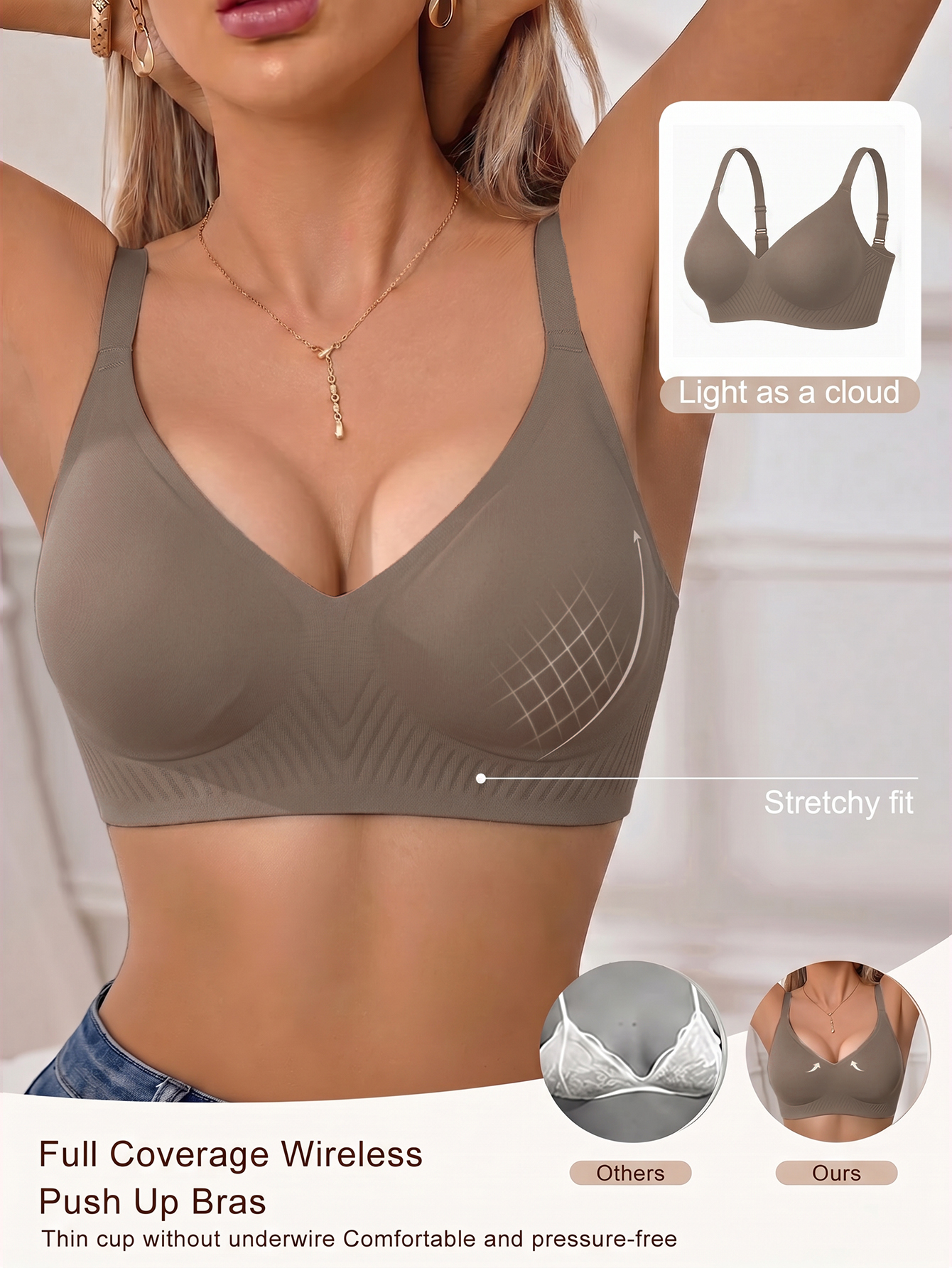Full Coverage Push Up Jelly Su - Wirefree Bra Comfort recensie en prijs