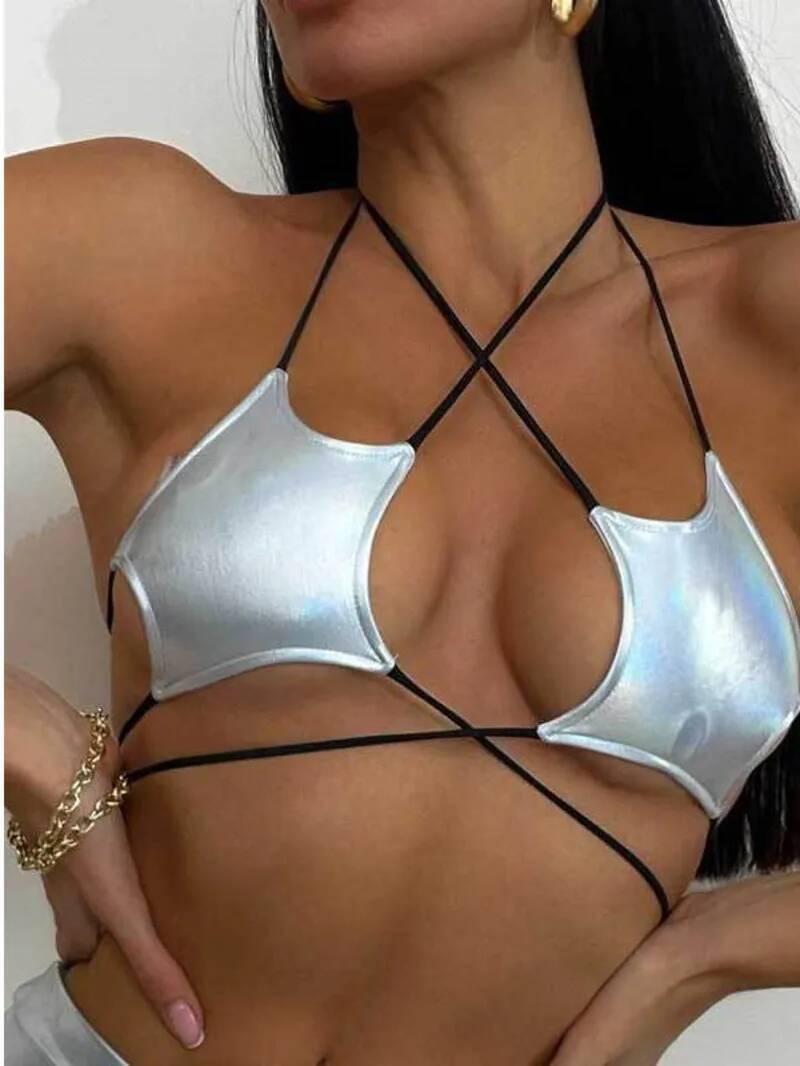 Women's Metallic Star Bra Top  - Lace Bralette Set recensie en prijs