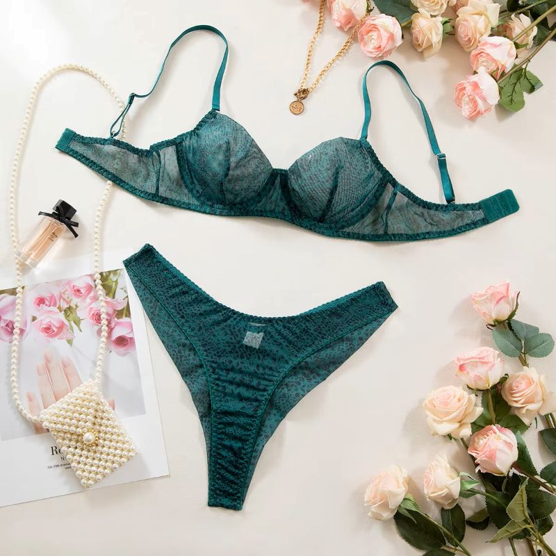 2pcs/Set Woman Lingerie Gather - Sheer Mesh Bra recensie en prijs