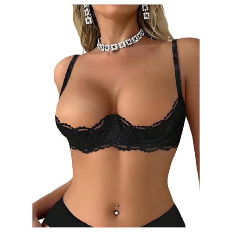 OYOANGLE Women's 1/4 Cup Lace  - Demi Bra Balconette recensie en prijs