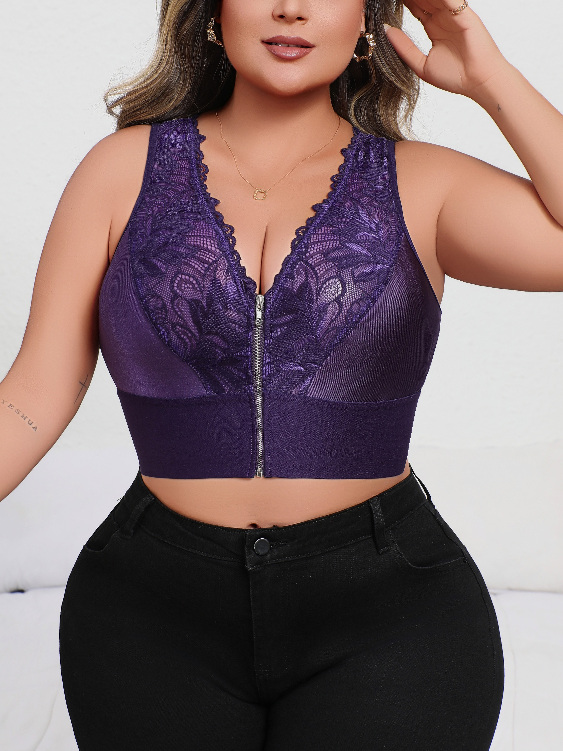 New Arrival Plus Size Sexy Pur - Plunge Bra Push Up recensie en prijs