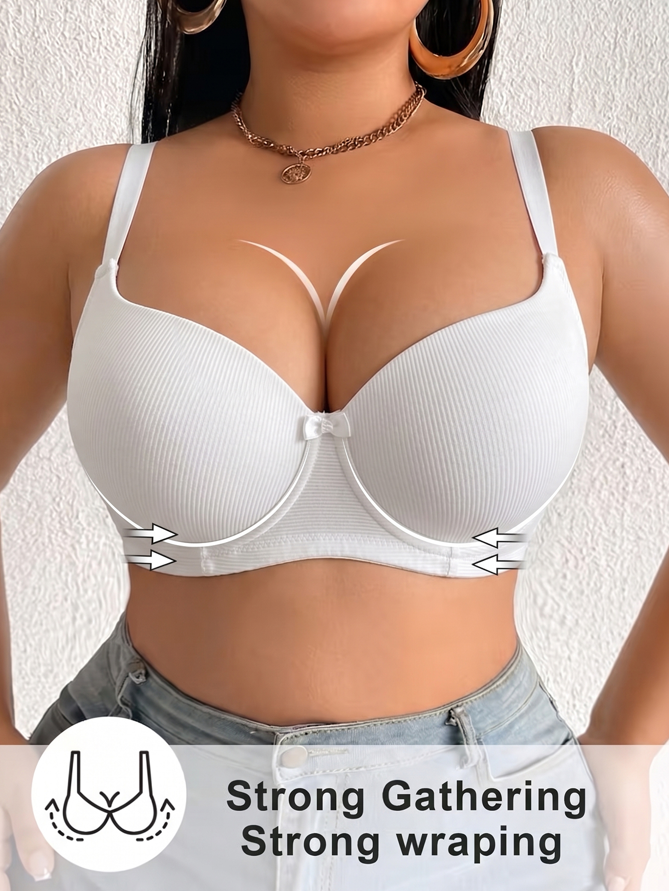 Plus Size Ribbed Women Bra Thi - Minimizer Bra Women recensie en prijs