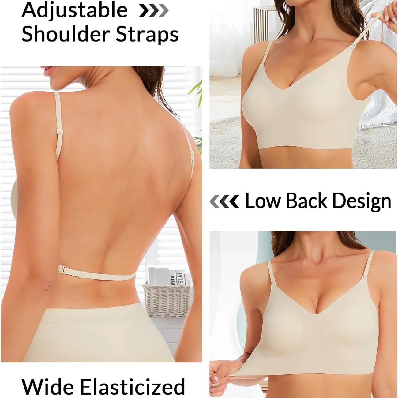 Top RatedSeamlLow Back Bra Sup - Convertible Bra Multiway recensie en prijs